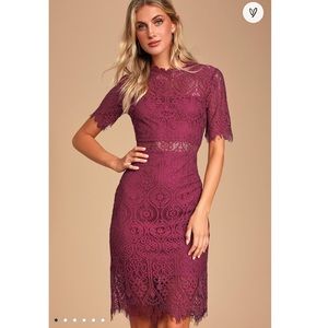 Lulus magenta lace dress